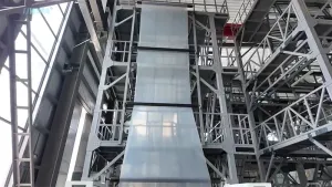 Three-Layer Blown Film Machine in Operation