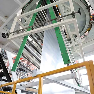 Haul-off and flattening system